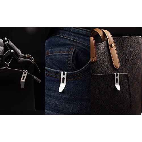 UltraTac Deep Carry Pocket Clip - Heavy Duty Stainless Steel Multi-Purpose Belt Clip for EDC Gear, Swiss Army Knives, Keys | Secure Suspension Pocket Hook for Tactical Equipment (2 Pack)