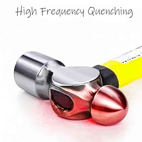8oz Ball Peen Hammer,Reinforce,Polished,Shock-Proof Plastic Handle.