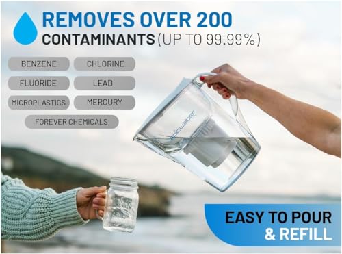 Epic Pure Standard Water Filter Pitcher 10-Cup, 150 Gallon Capacity, BPA-Free, Removes Fluoride & Contaminants - Variant 1