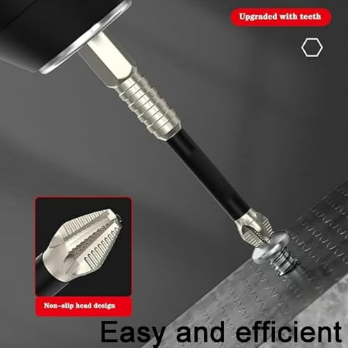 High Magnetic Screwdriver Drill Bit,k5 Impact Resistant Non Slip bit,Strong Magnetic Durability Screwdriver Drill Bit Set, Anti Slip Magnetic Electric Screwdriver Set (1PCS)
