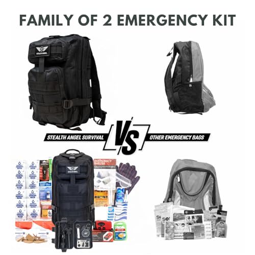 Stealth Angel 2 Person 72-Hour Emergency Survival Kit Backpack for Disasters