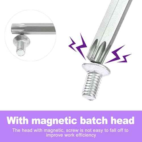 11-Piece 3" Long Magnetic Security Star Bit Set, S2 Steel, 1/4" Hex Shank, T6-T40 Tamper-Proof Screwdriver Bits for Impact Drill torx-compatible