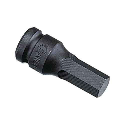 Genius Tools 3/8" Drive 14mm Hex Impact Bit, 2.36" Length, Cr-Mo Steel Socket - 346014