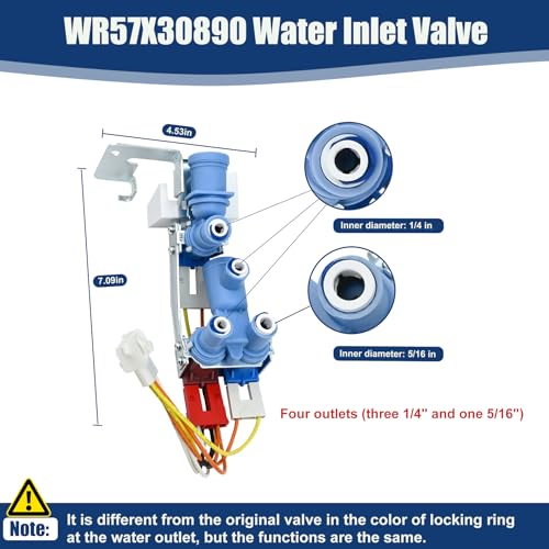 GE/Hotpoint Haier Refrigerator Water Inlet Valve WR57X30890 Replacement