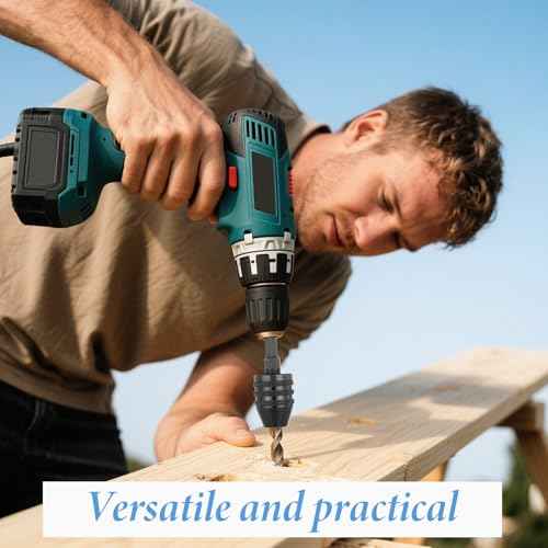 2 Pcs Keyless Drill Chuck Adapter, 1/4 Inch Hex Shank Keyless Drill Chuck for Impact Driver Fast Change Converter Extension for Tool Attachment(0.3-6.5mm,0.3-3.6mm)