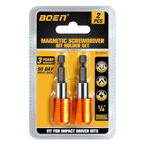 boen 2PCS Magnetic Drill Bit Holder, 2.5" Quick Change Drill Extension, 1/4" Hex Shank, for Impact Driver Screwdriver Bits Use
