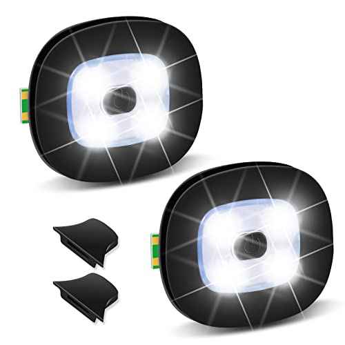 TAGVO LED Light for Knit Beanie Hat, Lighting and Flashing Alarm Modes, Hands Free Flashlight Headlamp