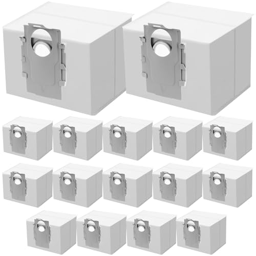 16 Pack Sinnya Q7/Q5/Q10 Q5 Max+ Dust Bags for Roborock Vacuum (Sinnya 16 pack) - Anti-Leak 4-Layer Filtration