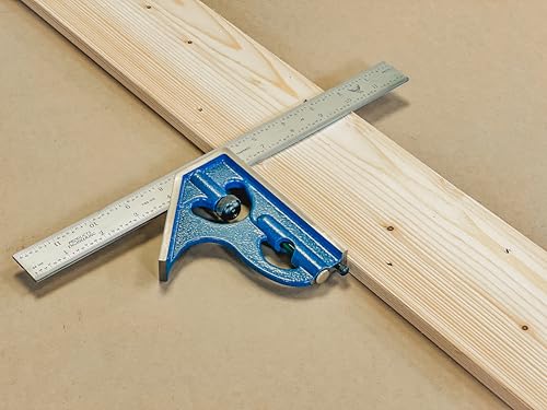 6" Combination Square, 4R, Cast Iron Head, Made in USA