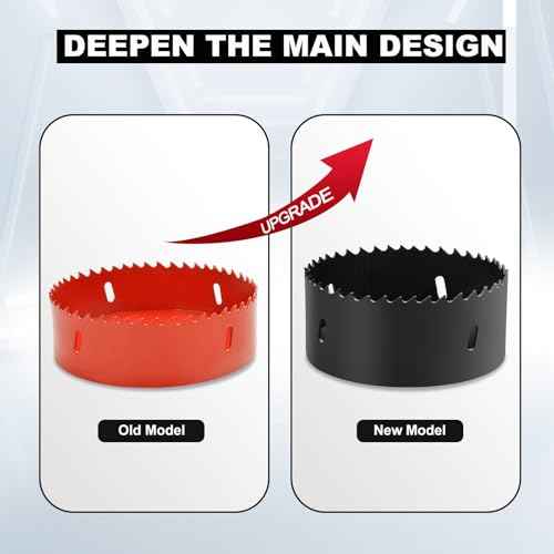 1-3/16" | 30mm Hole Saws with Heavy Duty Arbor HSS Bi-Metal Hole Cutter Drill Bit for Wood Cornhole Boards Plastic Drywall Metal Fiberboard(Black)