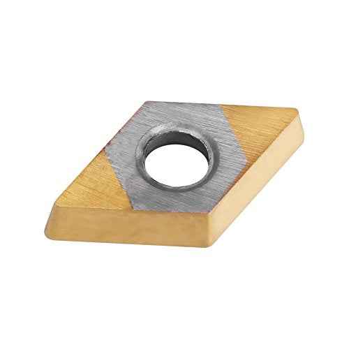 Metal Lathe Carbide Inserts, DCMT070204, Cnc Inserts, Tungsten Carbide Lathe Tips, Stainless Steel Lathe Tools Inserts with Box for Metal Cutting Lathe Tool,10pcs