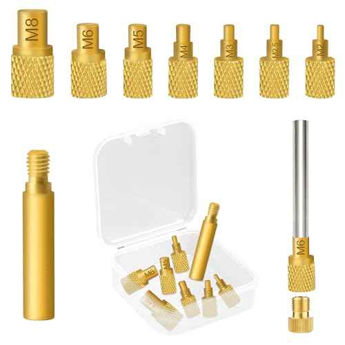 8pcs Heat Set Insert Tip Heads,Soldering Tips for Fx888D,Tip Heads M2 M2.5 M3 M4 M5 M6 M8 Heat Set Inserts,with Box