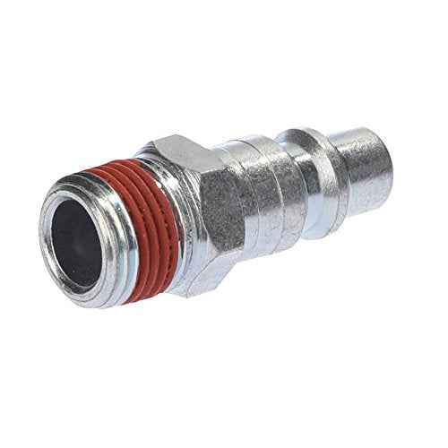 WYNNsky Industrial Air Plug Set, 3/8 Inch Body Size, 1/4 Inch NPT Male Threads Size, 2 Pieces Steel Air Compressor Accessories Hose Fittings