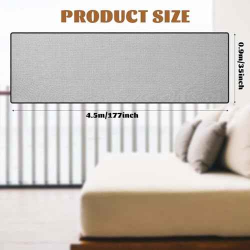 Hosuly Banister Guard 15 x 3 ft Balcony Netting for Kids Pets Stairway Safety Net Baby Fence Door Balcony Netting Safety Mesh Stair Net with No Drilling for Apartment Railing(Black)