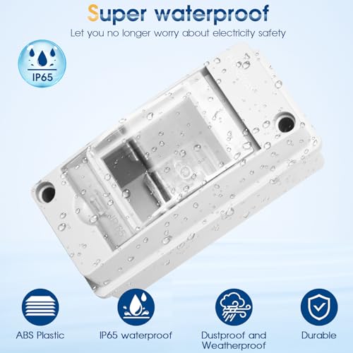 XINYIELE Waterproof Distribution Protection Box 2-Way IP65 ABS Plastic Circuit Breaker Enclosure HT-2WAY