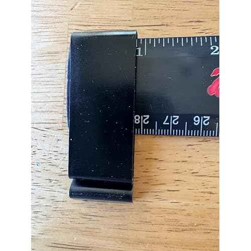 2PCS Black Metal Spring Steel Belt Clip Holster Clip Sheath Belt Clip Snap Clip Clasp Spring Buckle Hook for Wallets, Pouches, Tape Measure