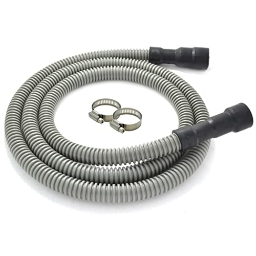 TTFLEX 6 ft Dishwasher Drain Hose — Flexible, Adjustable Inner Diameters 11/16, 1, 1-1/8 in
