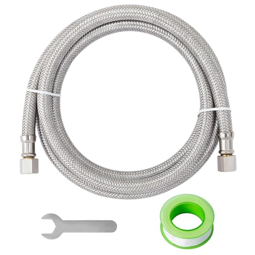 SUNGATOR 5 FT Refrigerator Water Line, 1/4" Comp x Ice Maker Hose