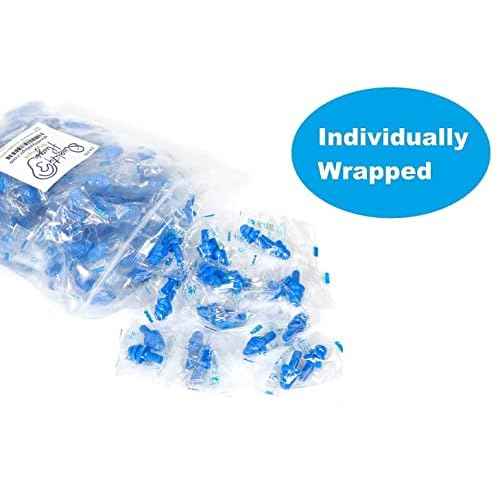 50 Pairs of Soft Reusable Silicone Ear Plugs for Swimming, Sleeping & Concerts - Individually Wrapped & Waterproof Ear Protection - Comfortable Noise Reduction up to 25dB NRR - Ideal for Adults