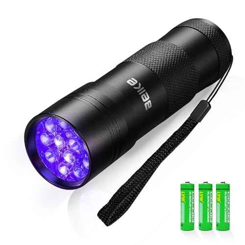 UV Flashlight Black Light?Small Portable Mini 12 LED Blacklight Flashlight for Hidden Stain Detection in Room, Resin Curing,Scorpion & Bed Bug Find,Pet Urine & Dry Stain Detection/Carpets/Rugs/Floors