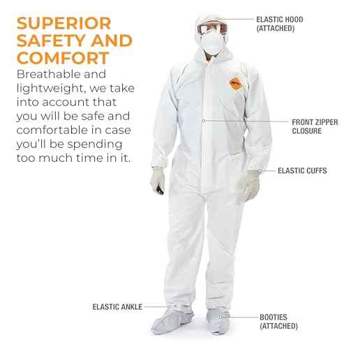 Tiger Tough Heavy Duty All Purpose Coverall, White Safety Suit for Superior Comfort & Protection