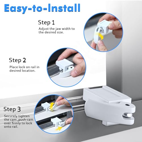 Enhon 5 Pack Short 1-3/16 Inch Diecast Sliding Window Locks - Secure Ventilation