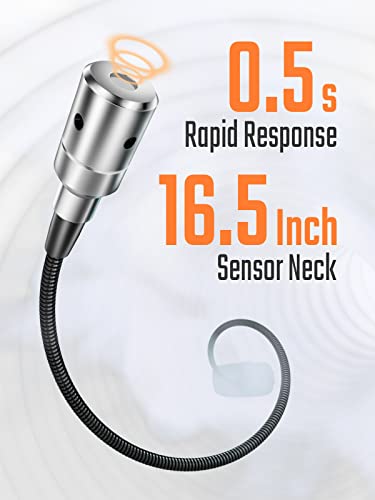 TOPTES PT520A Battery-Operated Gas Leak Detector with 17-Inch Gooseneck - Orange