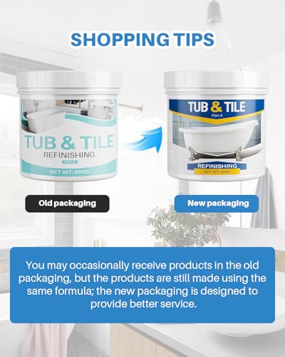 Xmntdo 17.6oz Tub and Tile Refinishing Kit - White Bathtub & Sink Paint with Tools & Hardener, Low Odor, Easy to Use, 25-30 sq.ft