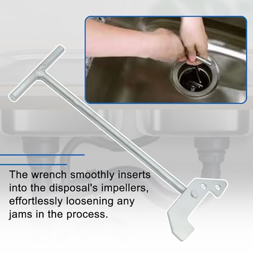 Garbage Disposal Unjamming Wrench Compatible with Waste King, Moen, InSinkErator - Kitchen Sink Clog Remover Tool