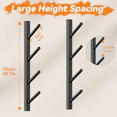 YMYNY Skateboard Wall Mount, 6 Layer Skateboard Rack Holder, Snowboard Wall Mount for Storage Longboard Deck Organizer, Skateboard Display Stand for Home Garage, UHSD002B
