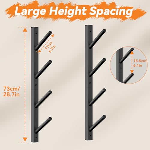 YMYNY Skateboard Wall Mount, 6 Layer Skateboard Rack Holder, Snowboard Wall Mount for Storage Longboard Deck Organizer, Skateboard Display Stand for Home Garage, UHSD002B
