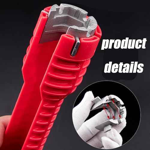 14 in 1 Faucet and Sink Installer Tool, Multifunctional Sink Wrench, Red Basin Wrench for Kitchens, Sinks, Toilets, Bathrooms, yf-14in