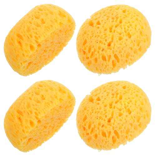 4 Pcs Knockdown Texture Sponges Repair Ceiling Drywall Wall Patch Natural Sea Sponges for Home Decor DIY Painting Acrylic Watercolor Marbling Texturing Pottery Ceramics