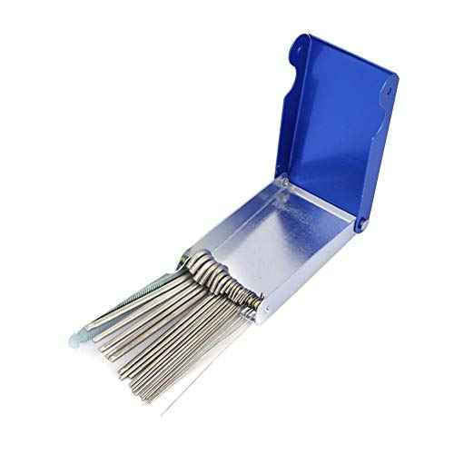 Welding Torch Nozzle Tip Cleaner 21Pcs Stainless Steel Gas Welding Cutting Nozzle Tip Cleaner with File 3inch*5.1inch for Soldering Welding