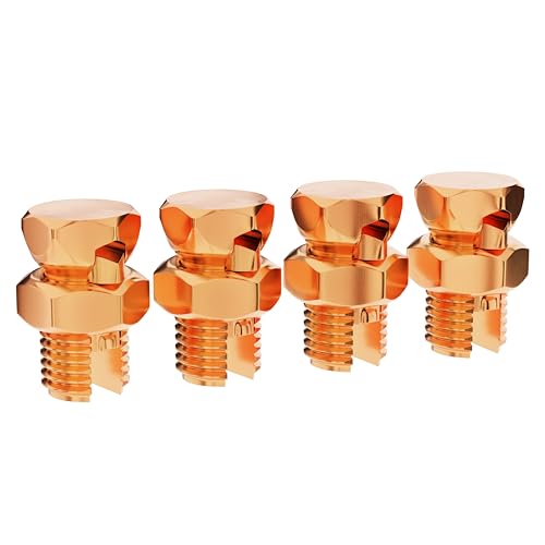 THE CIMPLE CO #8 Copper Split-Bolt Connectors 4 Pack - Electrical Wire Connectors