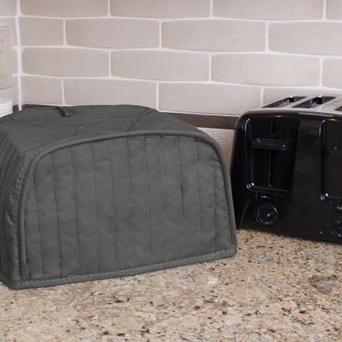 Ritz Quilted 4-Slice Toaster Cover, Dust Protection, Black