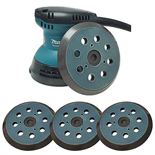 5 Inch 8 Hole Replacement Sander Pad, 4 Pack Hook and Loop Sander Replacement Sanding Pad Compatible with Makita BO5010, BO5030K, BO5031K, BO5041K Sanders