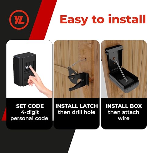 Yardlock Regular Keyless Fence Gate Lock with 2-Way Access - Durable & Waterproof
