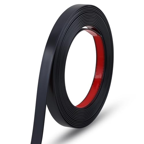 Gaahing 0.5" x 196.8" Matte Black Peel & Stick Wall Molding & Trim