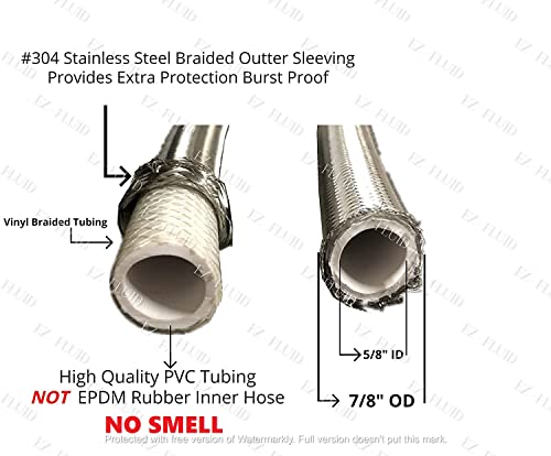 EZ-Fluid 12-Inch Stainless Steel Water Heater Connector FIP x FIP, 3/4 Inch, Variation 1
