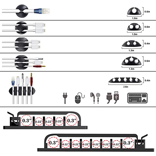 192 pcs Cable Management Kit with Wire Sleeves, Ties & Clips for Organizing Cables