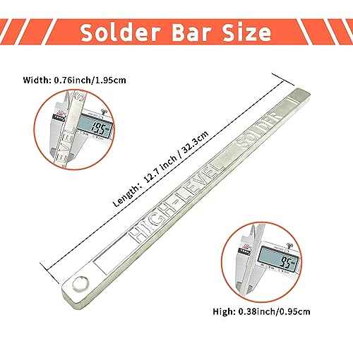 Wonderway Sn63/Pb37 Tin Lead Solder Bar, 1 lb Alloy I-Stick