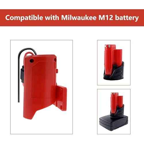 Power Wheel Adapter for Milwaukee M12 12V Battery with Fuse & Wire terminals & 14 Gauge Wire, Good Power Convertor for DIY Ride On Truck, Robotics and RC Toys