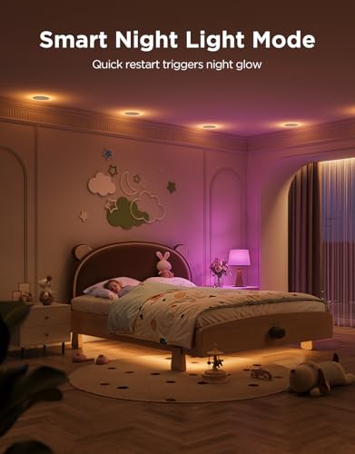 Govee 6 Inch RGBWW LED Recessed Lighting 4-Pack, Dimmable Smart Downlights