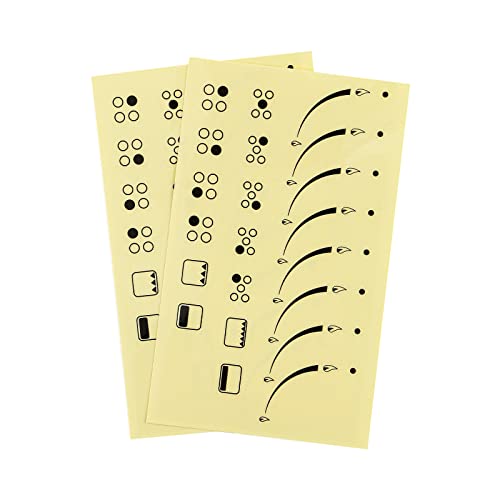 MANWU 2 Sets Black Print on Clear Stove Burner Indicator Stickers for Silver/White Cooktops – Replacements