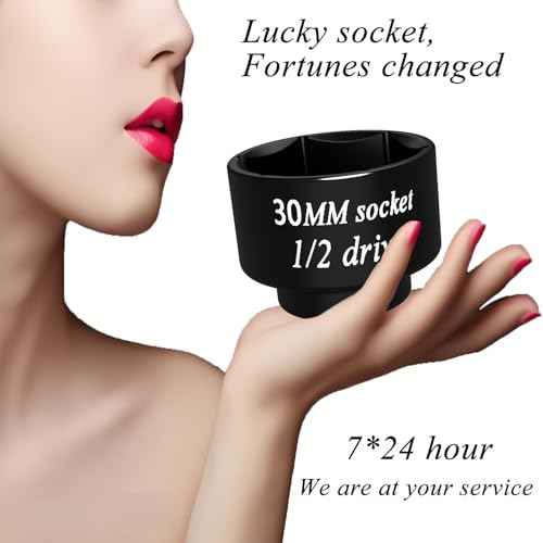 1/2 drive 30mm socket Impact removal axle nut 6 Point, for pulley and semi brake caliper retaining bolts Toyota 3VZ oil cooler Camry LE 4 cylinder the spark plug nuts Lawn Mower blades bolts