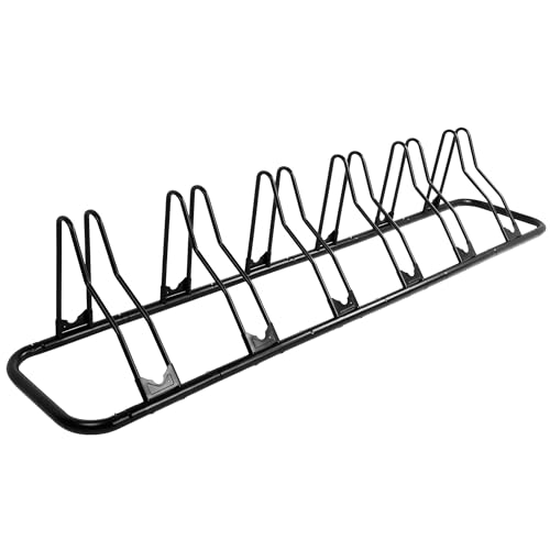 CyclingDeal 6-Bike Floor Parking Rack Stand for Mountain & Road Bikes - Indoor Storage