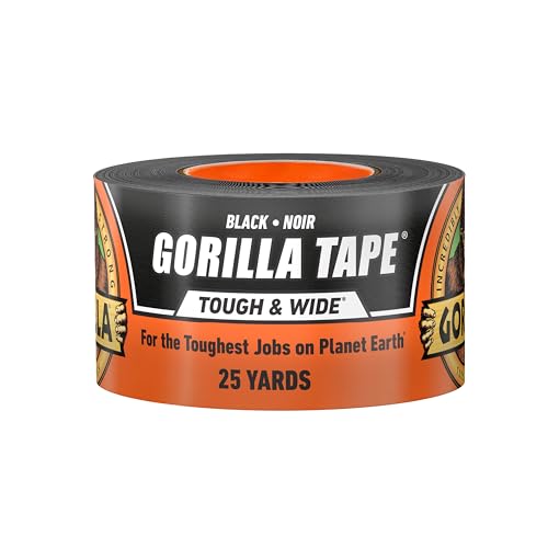 Gorilla Heavy Duty Black Duct Tape 2.88" x 25 yd - 1 Pack