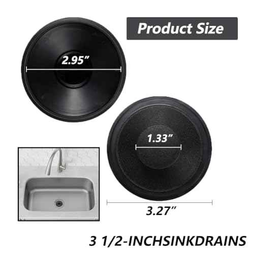 Sink Stopper Exact Replacement for InSinkErator STP-PL/STPPL for Kitchen Drain Stopper and Garbage Disposal Plug, Compatible with Standard 3-1/2" Drains from Kohler, Waste King, Whirlpool, and More