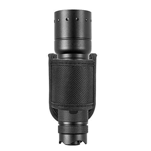 Flashlight Holster for Duty Belt, Open Top D Cell Compact Light Holder Case, Nylon Light Holster Pouch UIInosoo Carry Tactical Torch Handheld Flashlight